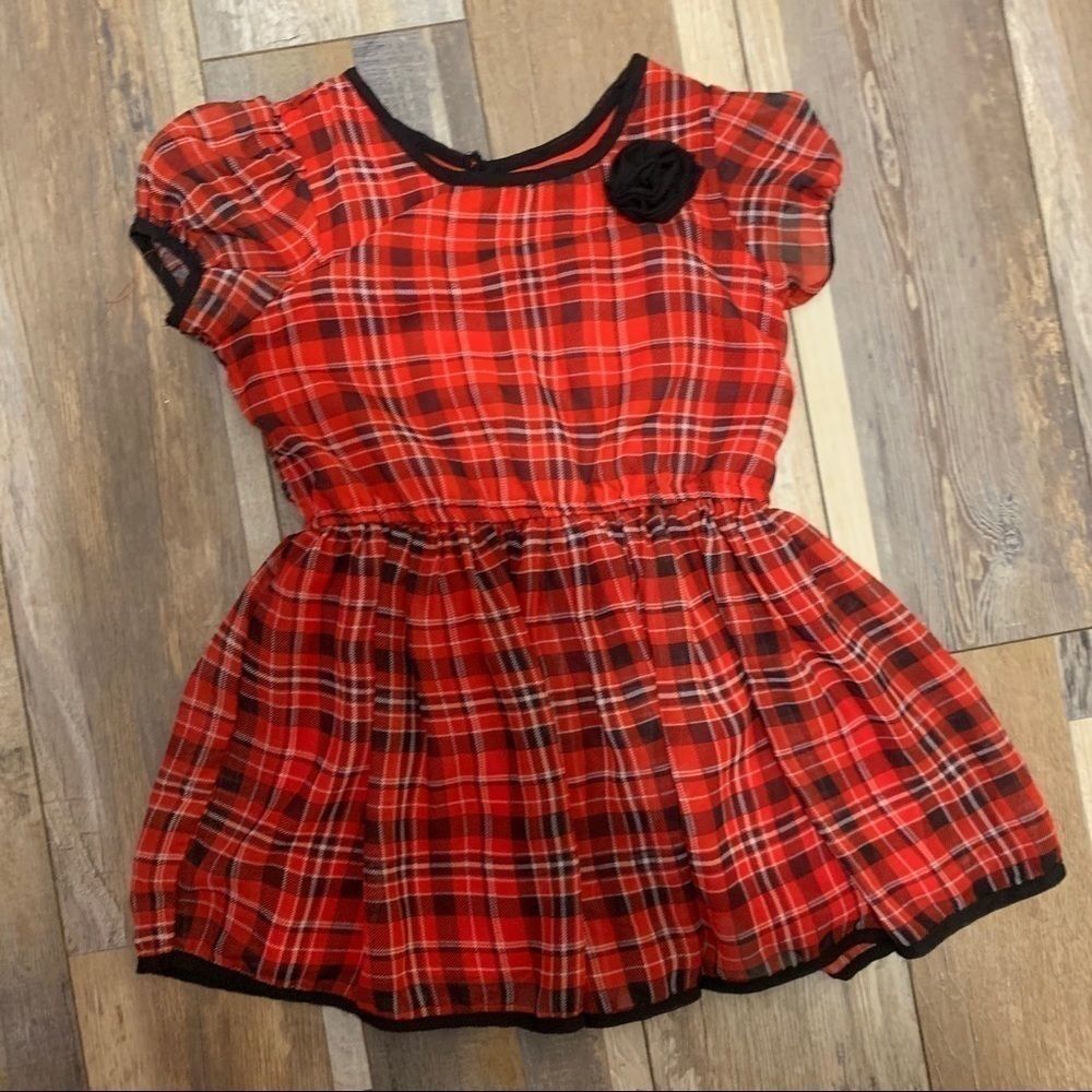 George Red Fall christmas plaid dress